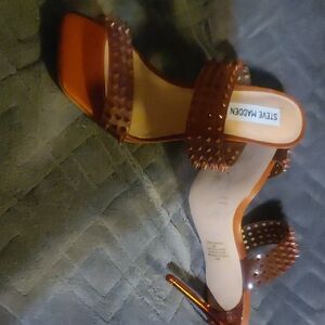 Steve Madden Tan Studded Heels